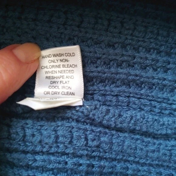 BANANA REPUBLIC Heritage Men's Quarter Button Pullover Mock Neck Sweater Blue